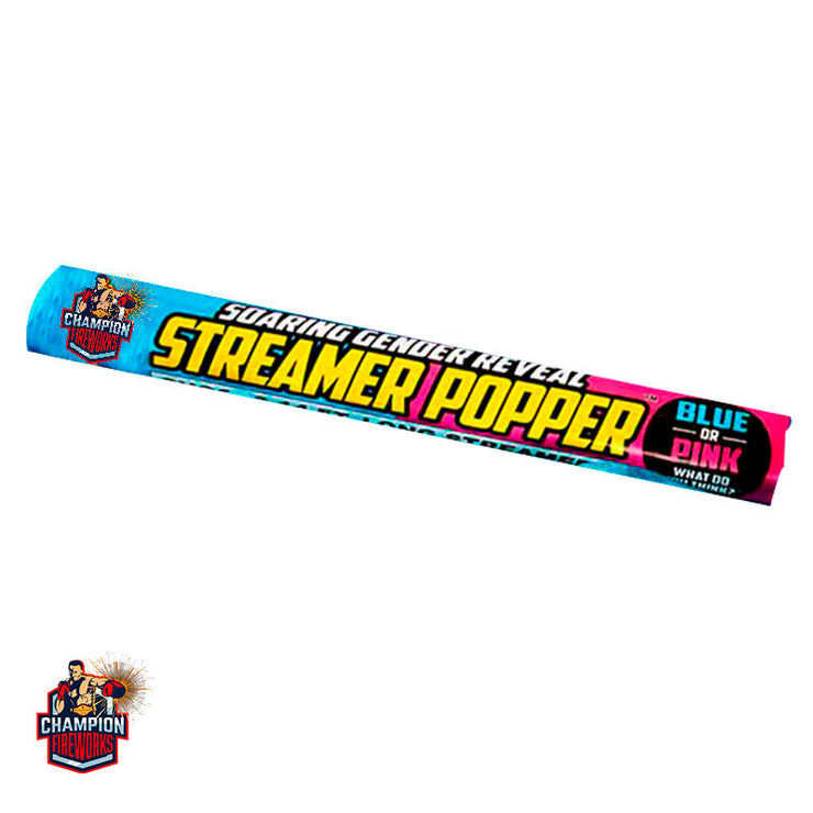 Soaring Gender Reveal Streamer Popper-Pink (1pc)